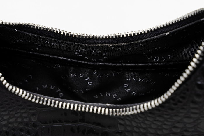 Vince Camuto Bolso Croco Black de Mano Piel Sintética Negro